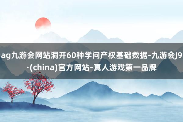 ag九游会网站洞开60种学问产权基础数据-九游会J9·(china)官方网站-真人游戏第一品牌