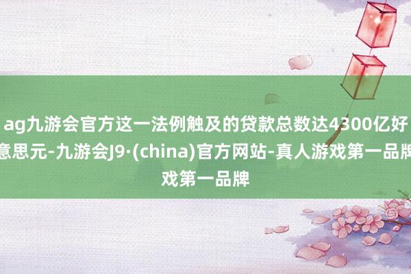 ag九游会官方这一法例触及的贷款总数达4300亿好意思元-九游会J9·(china)官方网站-真人游戏第一品牌