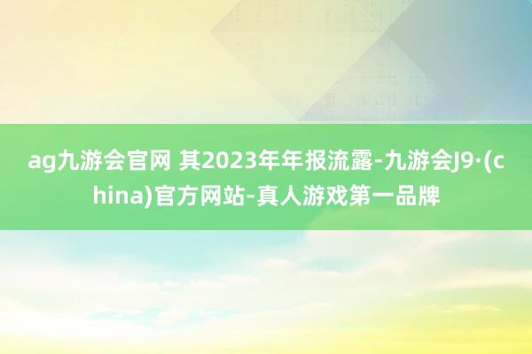 ag九游会官网 其2023年年报流露-九游会J9·(china)官方网站-真人游戏第一品牌